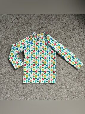Baby Boden Floral Long Sleeve Rash Guard Swim Shirt - Multi